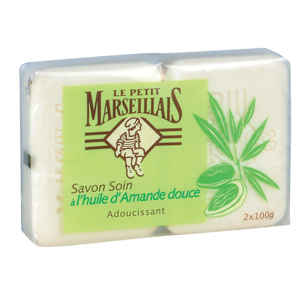 Savon solide Le Petit Marseillais adoucissant 100 g, lot de 2 savonnettes