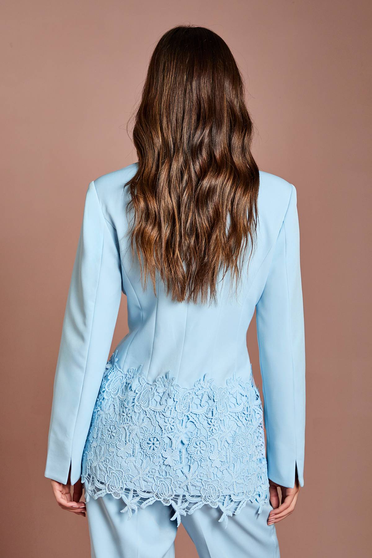 Coast Blazer Ajusté à Un Rang de Boutons avec Finition en Dentelle