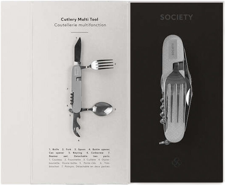 SOCIETY Paris Multiværktøj - Cutlery Multi Tool Silver Sølv