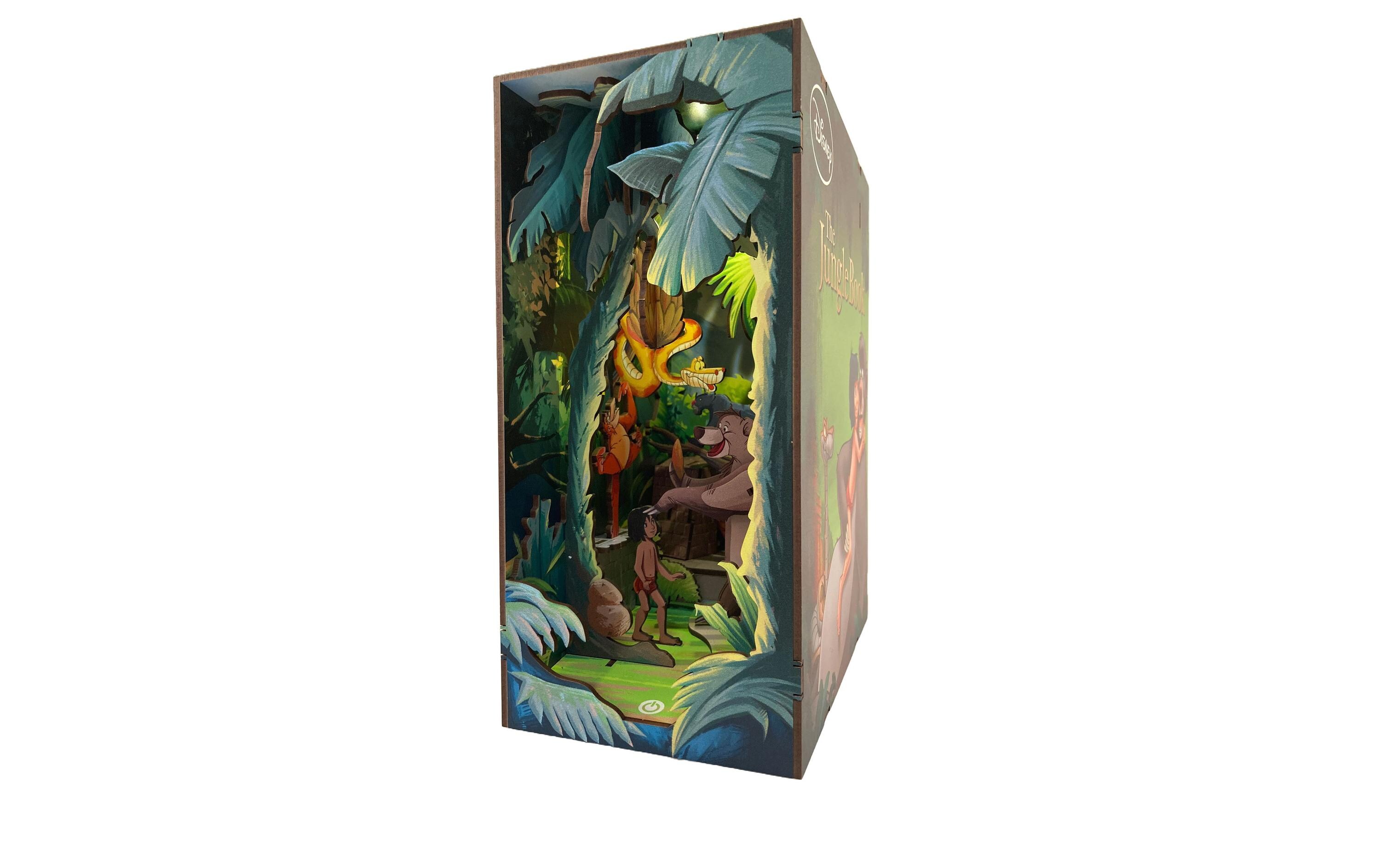 Bausatz Disney The Jungle BookZauberhafte Miniaturwelt mit LED-Beleuchtung für Ihr Bücherregal