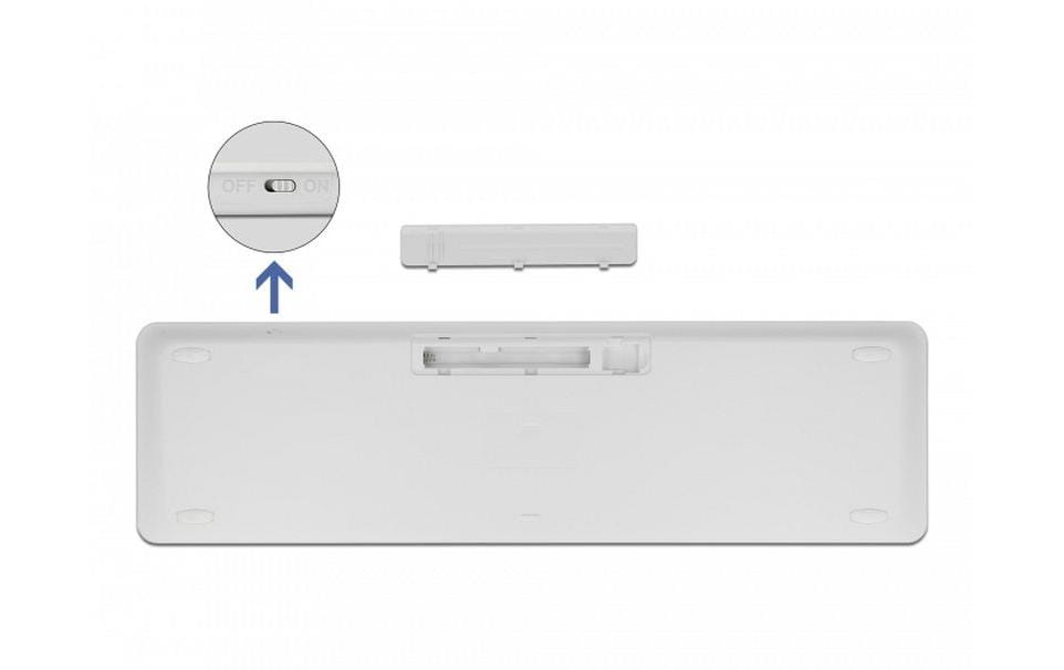 Tastatur-Maus-Set 12703 Wireless WeissSet aus Wireless-Tastatur und -Maus