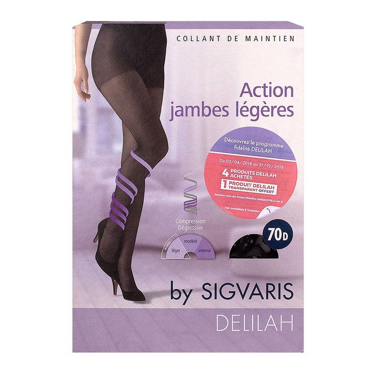 Delilah 70D collant de maintien noir T5