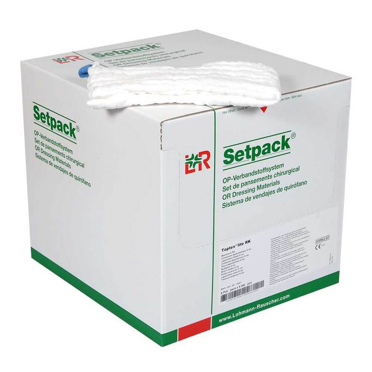 Bauchtuch lite 40x40cm 6fach steril weiß RK, 6X5 St