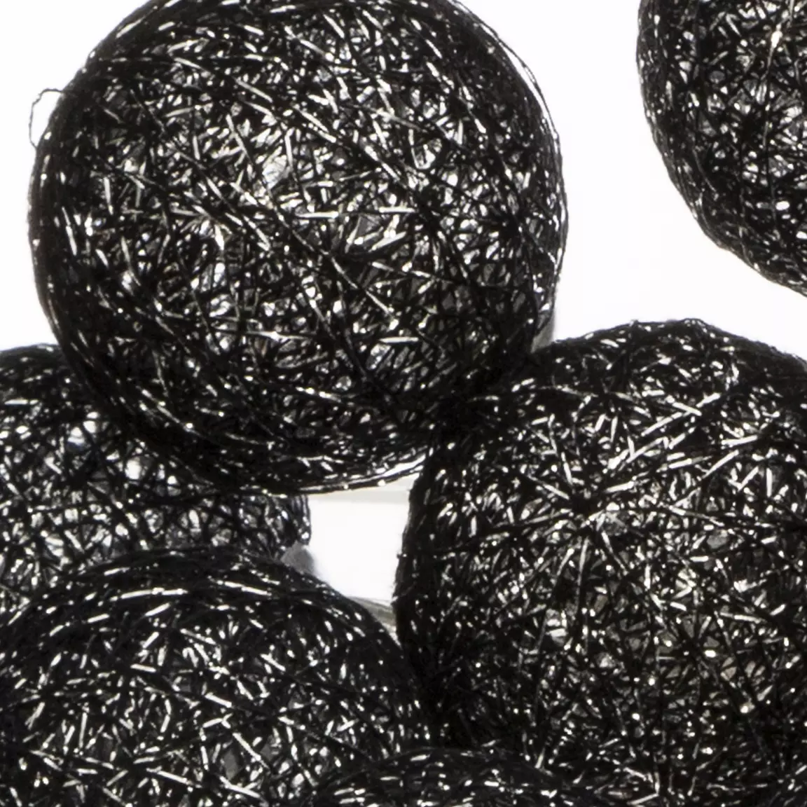 Guirlande lumineuse déco 20 boules 4,36 m Bobina Noir