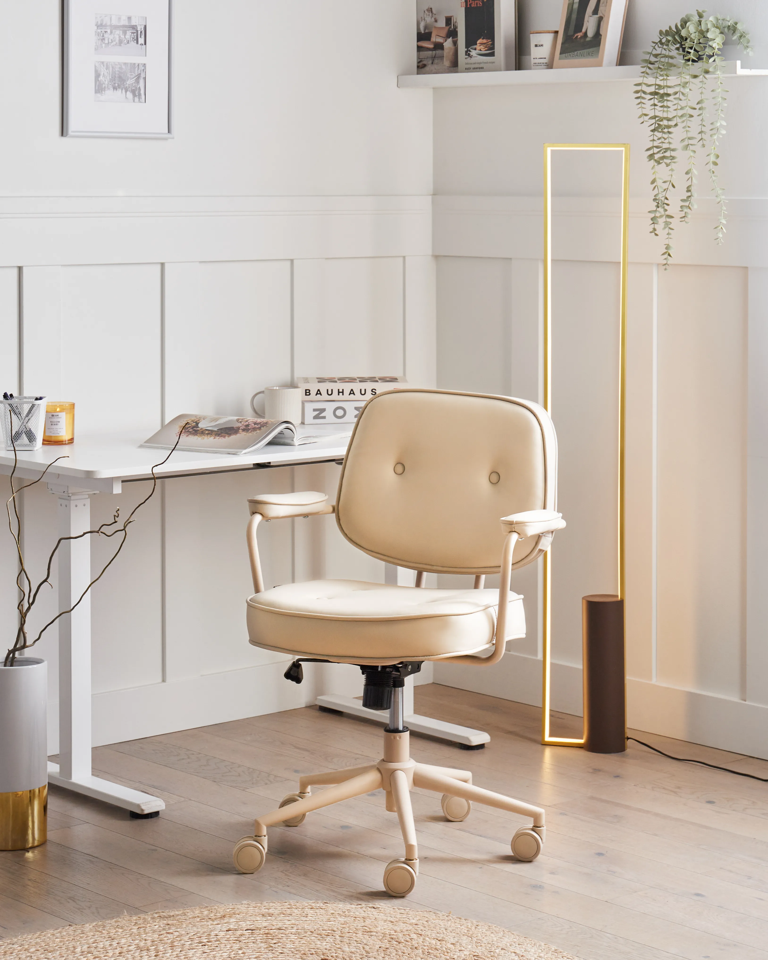 Bureaustoel PARAMUS Kunstleer Beige