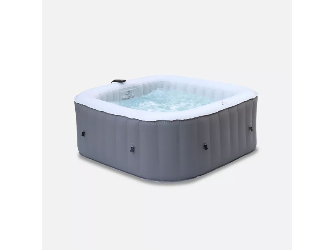 Spa MSPA gonflable carré – Fjord 4 - 4 places. système anti-gel + bâche. 160cm. PVC. pompe. chauffage. gonfleur. filtre