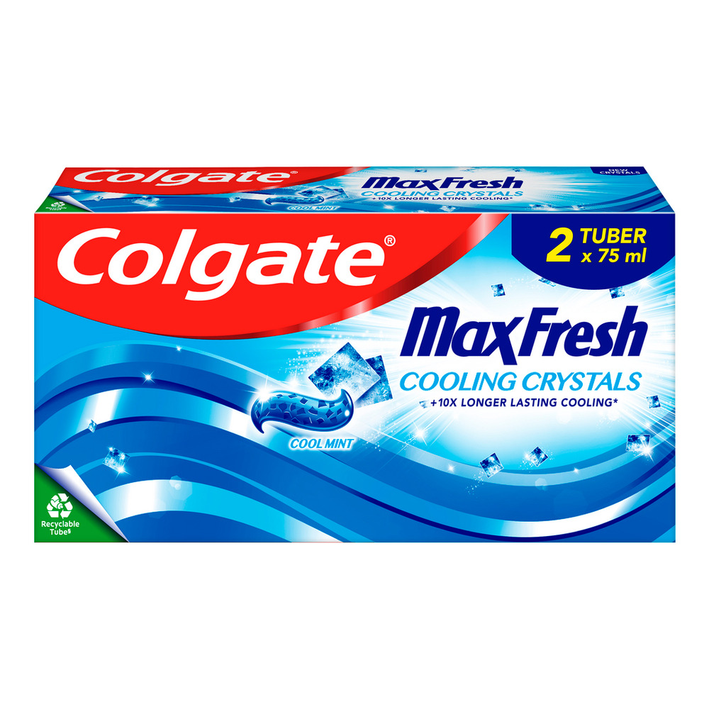 Colgate Max Fresh Cooling Crystals Tandpasta - 2x75ml