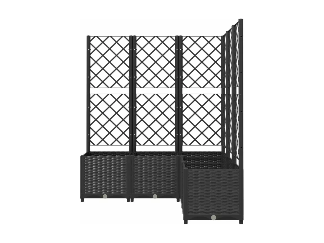 Jardinière bac lit surélevé noire 120 x 120 x 136 cm 02_0038229