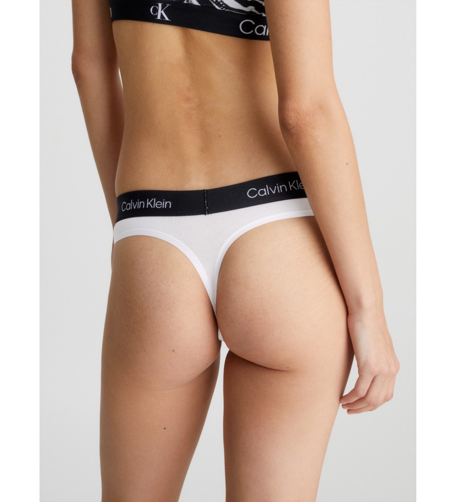 Calcinha fio dental Calvin Klein CK96 branca