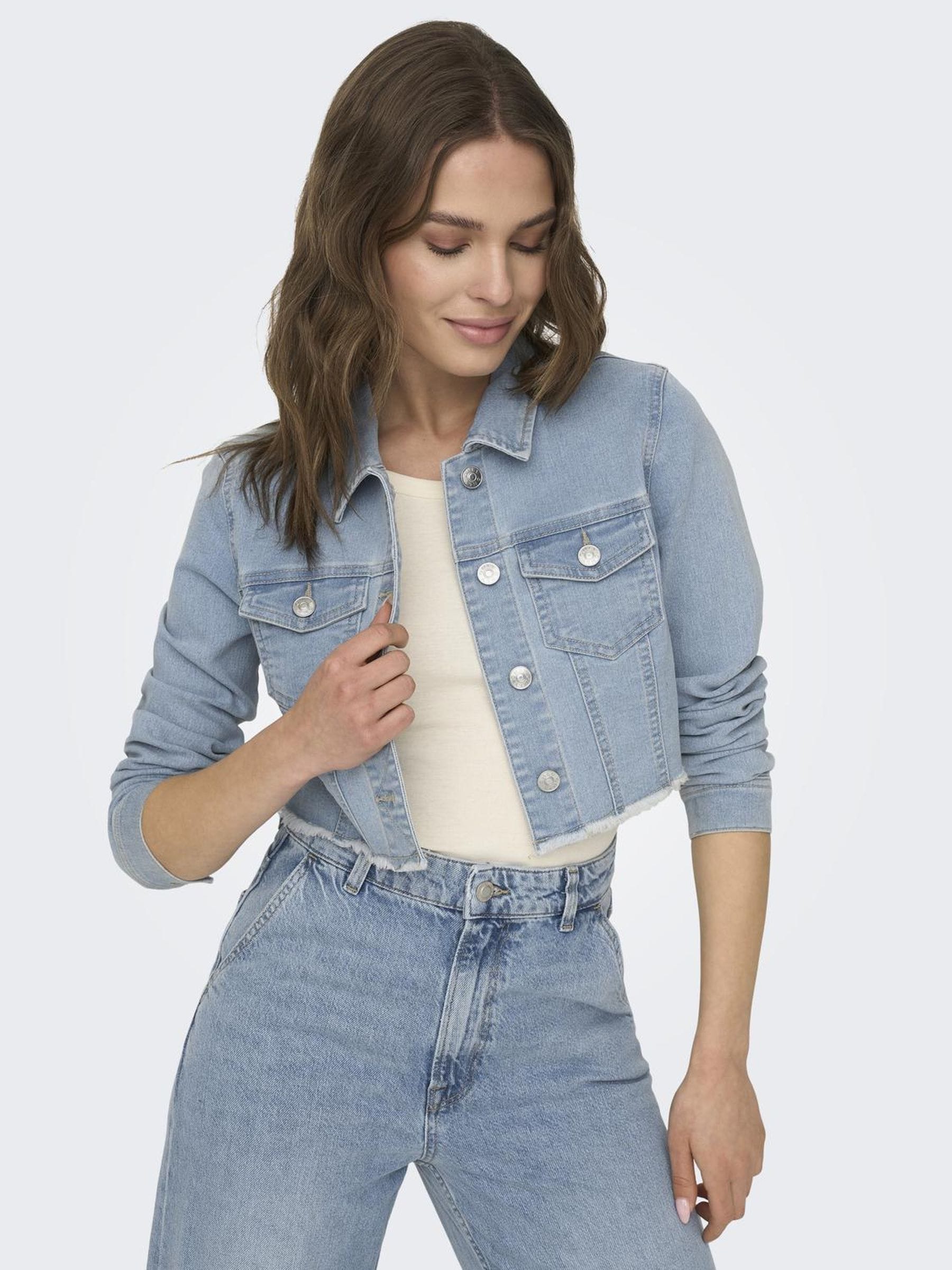ONLY Jeansjacke »ONLWONDER LS CROPPED DNM JACKET GUA NOOS«