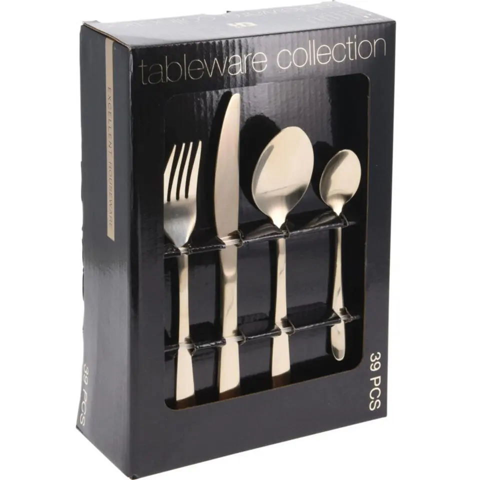 Excellent Houseware Bestekset - 39-delig - zilver - RVS - 6 personen