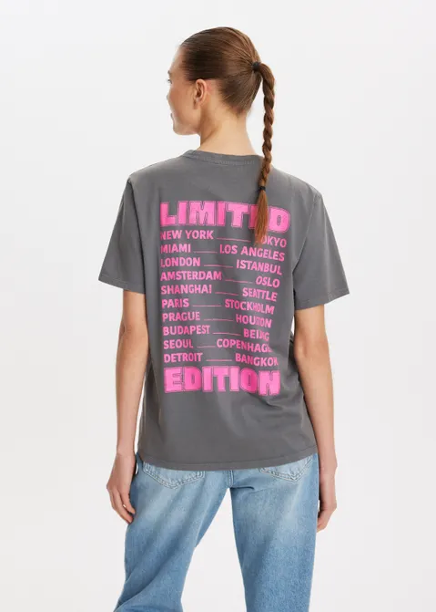 T-shirt met print dreamland grijs (GRS.D)