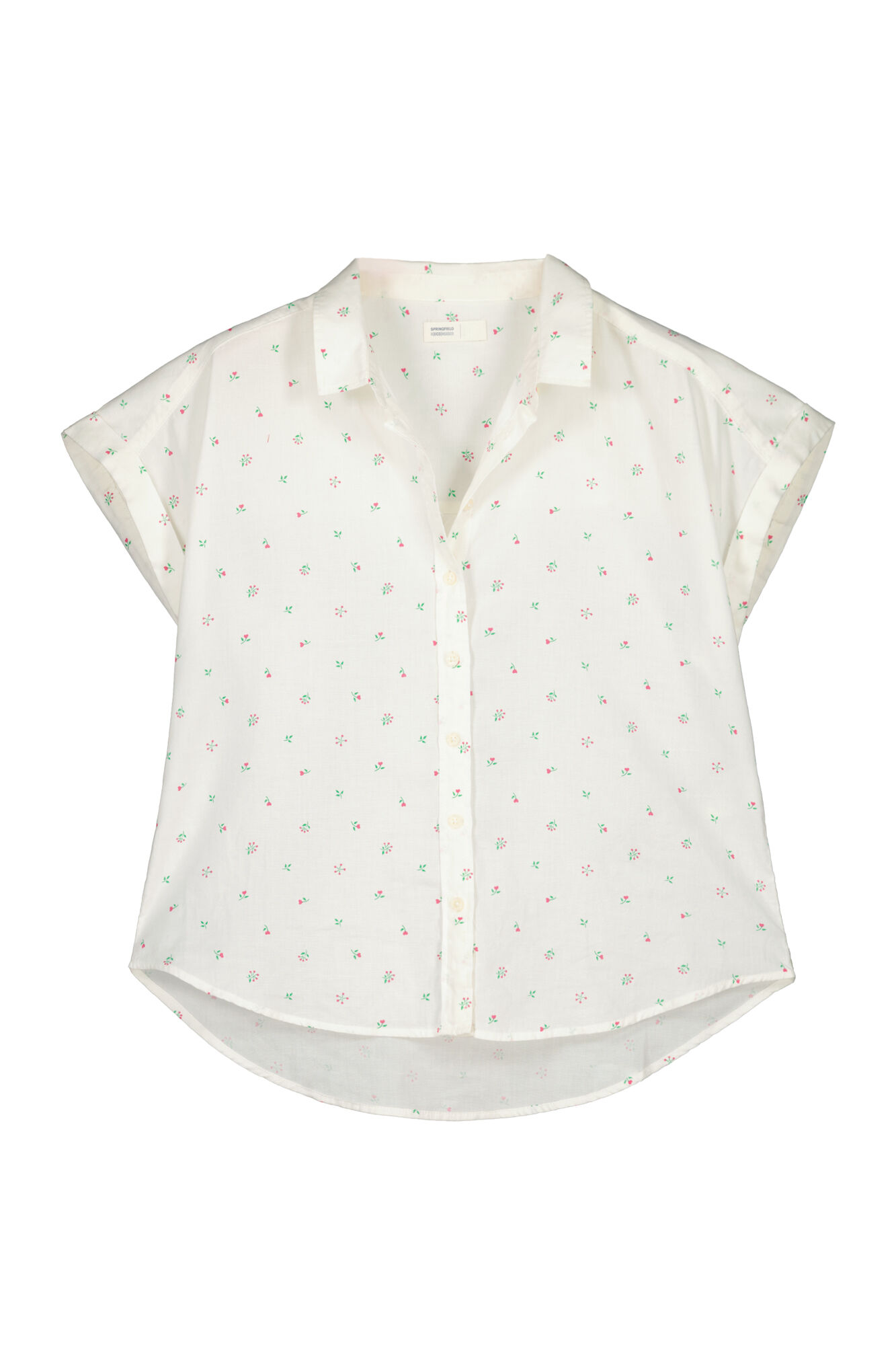 Blusa de algodão estampada