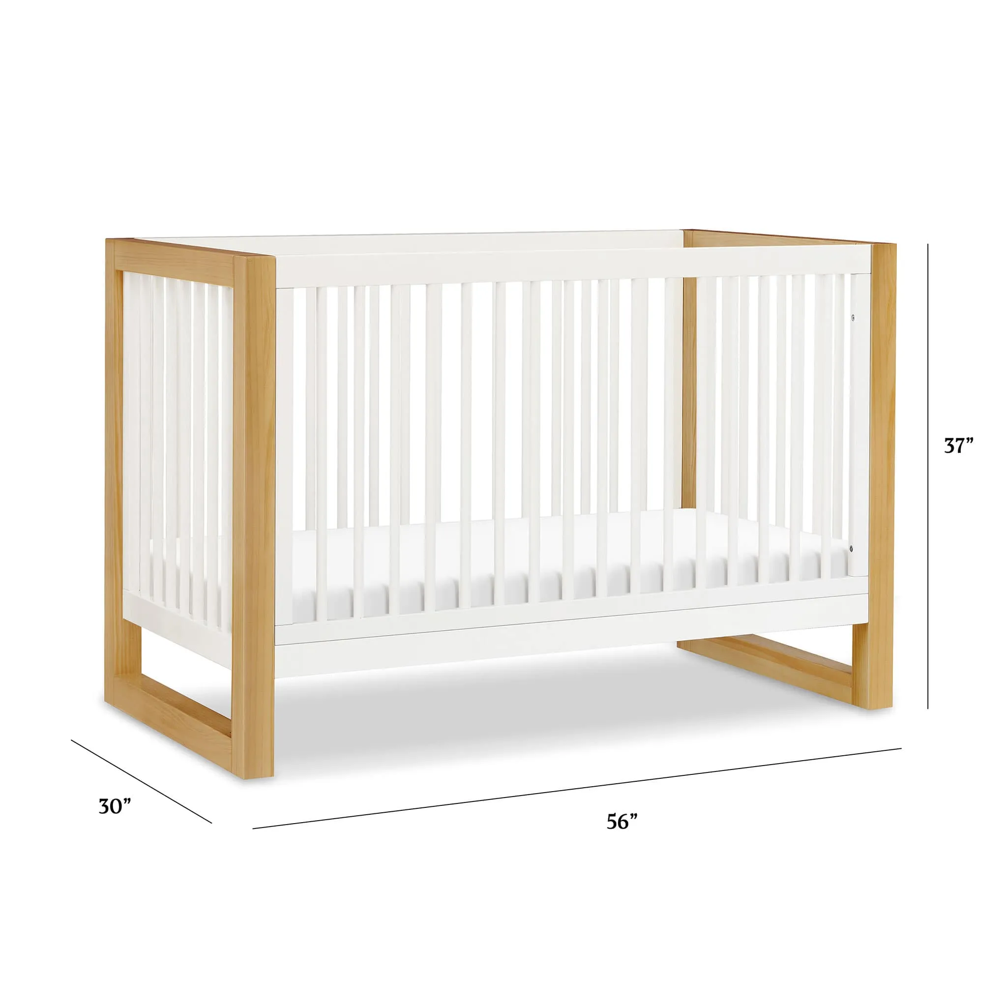 Million Dollar Baby Couchette Convertible 3-en-1 Nantucket - Miel  Blanc Chaud
