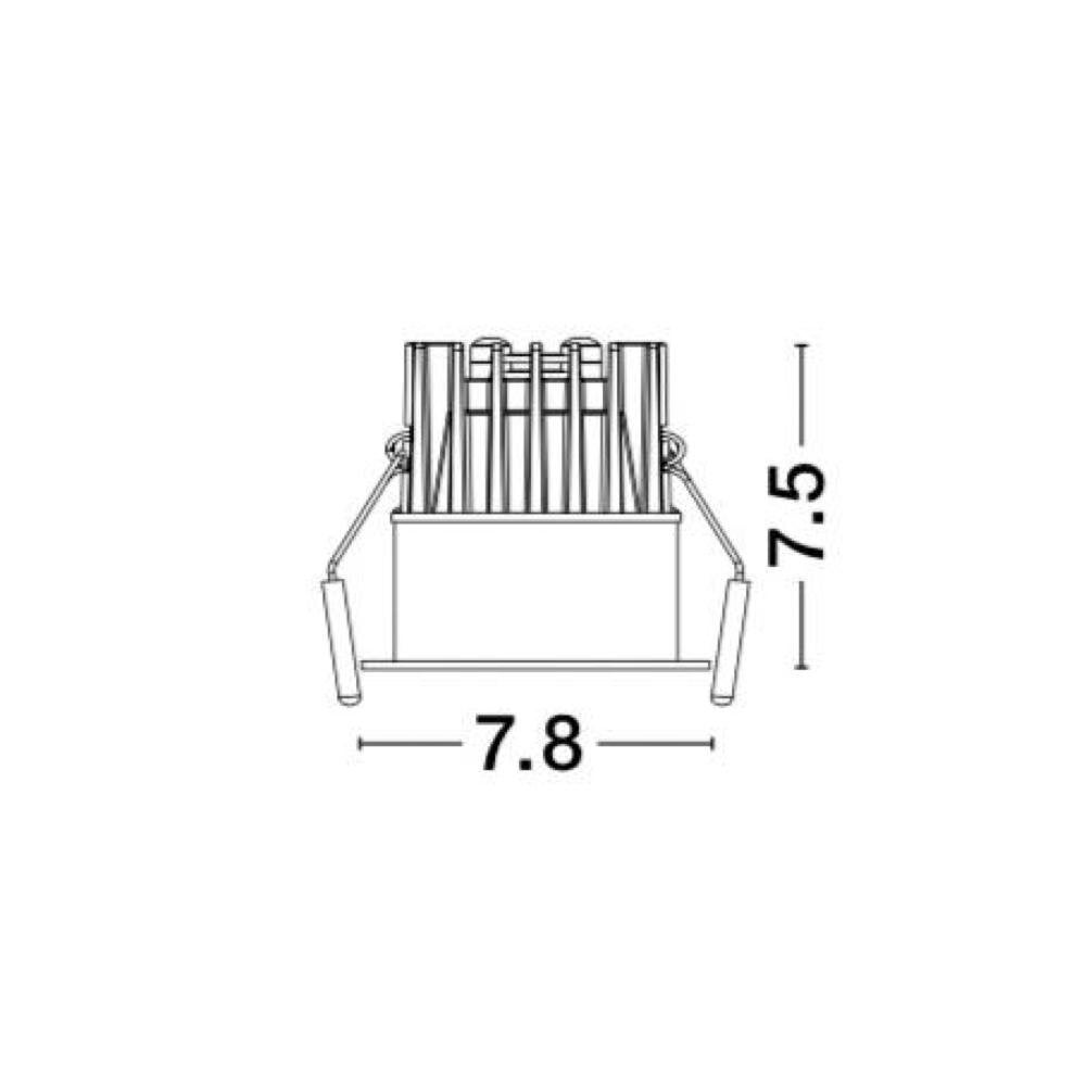 LED inbouwspot Blade I in wit 12W 720lm IP65