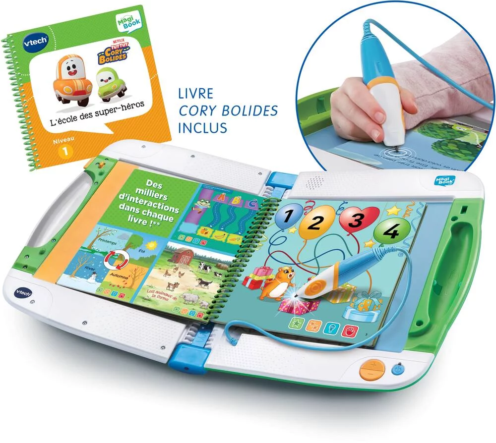 LIVRE MAGIBOOK V2 STARTER PACK VERT + LIVRE CORY BOLIDES VERT
