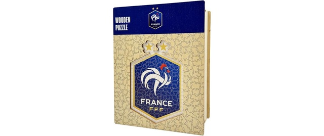 Puzzle »Iconic FFF FR Fussball Nationalmannschaft – Logo« Holzart: Birke (Herkunftsland: China)