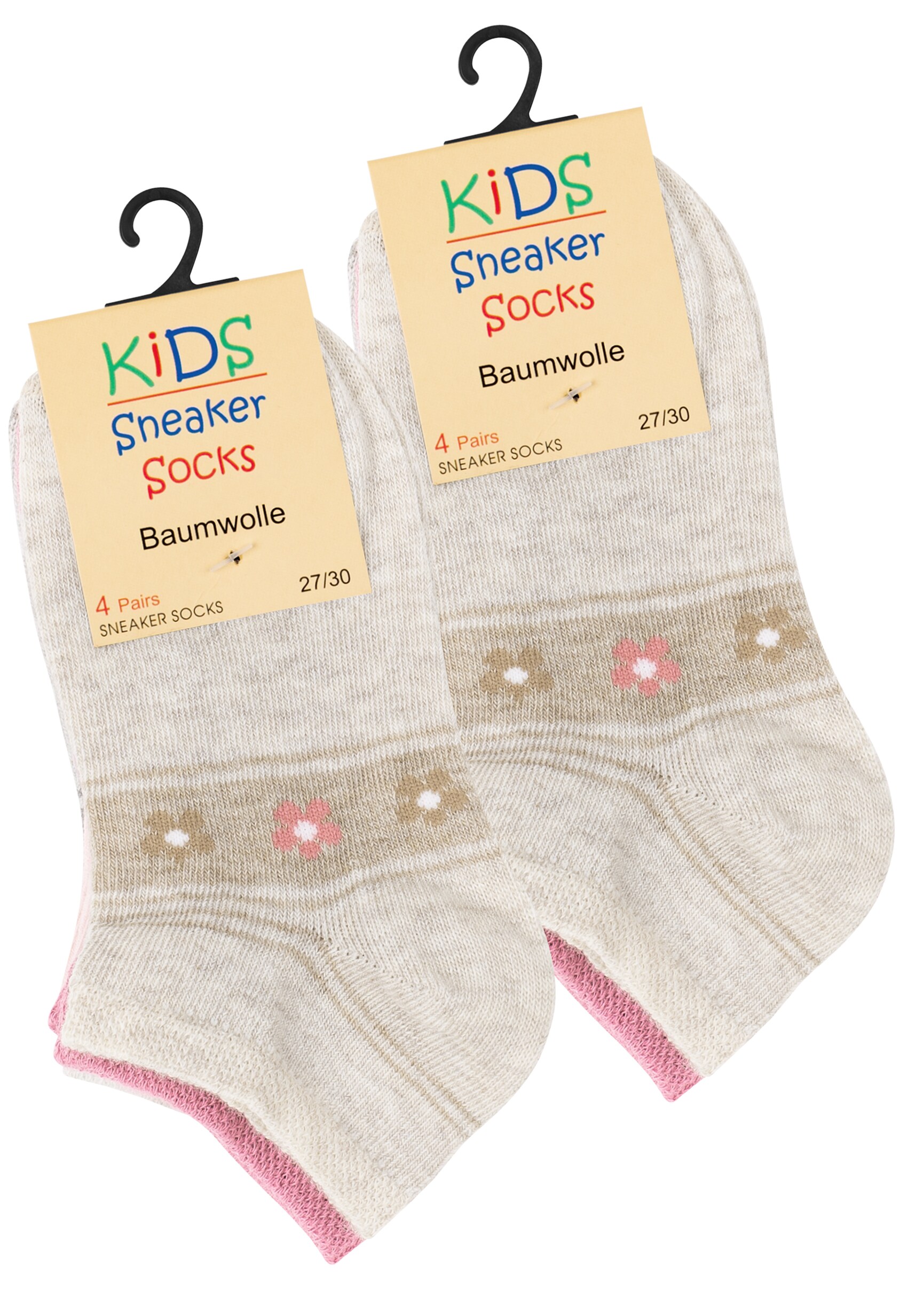 Cotton Prime® 8 Paar Kinder Sneaker Socken Sweet Flower