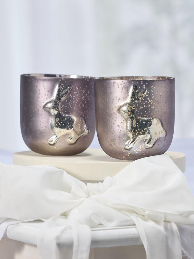 Elegante Windlichter mit Hasenmotiv