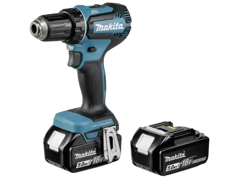 Makita DDF485RTJ - Bor/driver - ledningfri - 2-hastigheders - nøgleløs borepatron 13 mm - 50 N·m - 2 batterier (5,00 ah)- 18 V