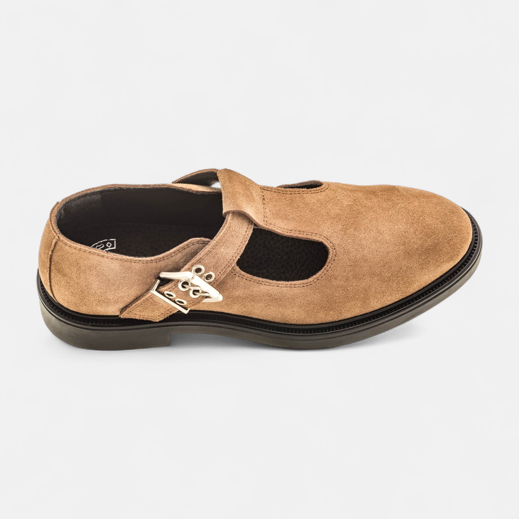 Babies Femme en cuir taupe
