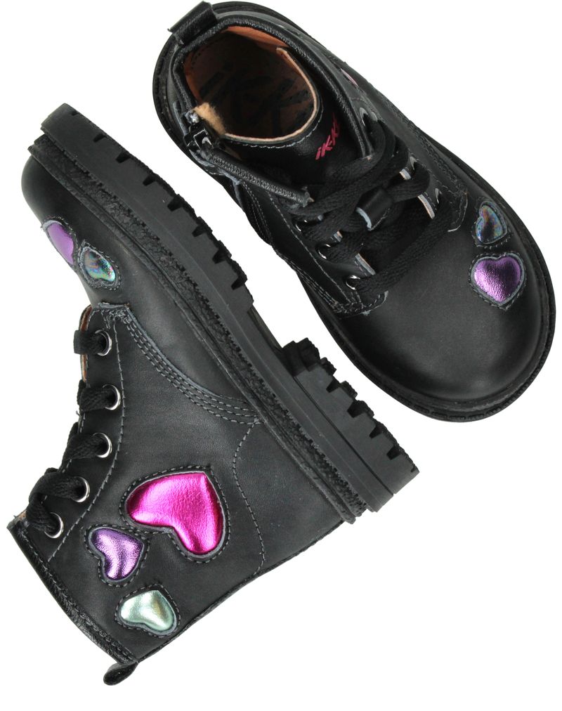 IK-KE Veterboots Zwart Meisjes
