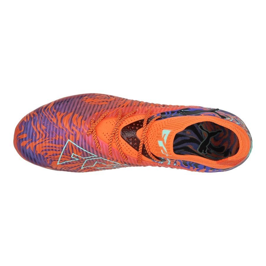 PUMA Future 8 Ultimate MG Creativity - Orange Poppy/Dark Amethyst/Bleu/Noir ÉDITION LIMITÉE