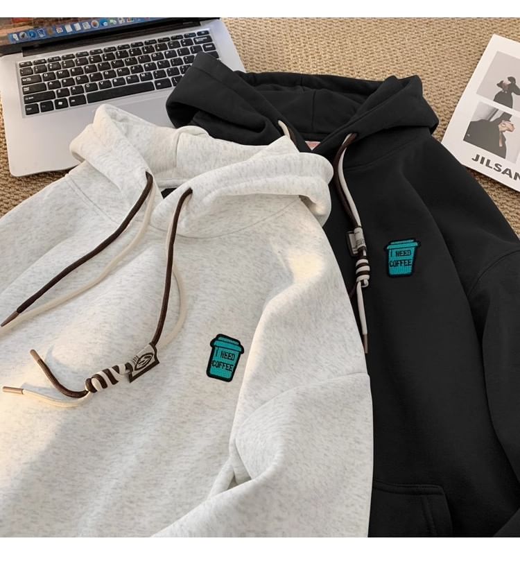 Savenne - Hoodie met geborduurde letters en trekkoord