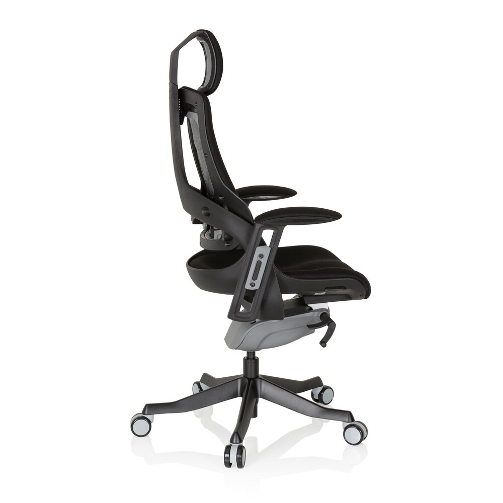 Profi Bürostuhl SPEKTRE BLACK Stoff mit Armlehnen (höhenverstellbar) hjh OFFICE