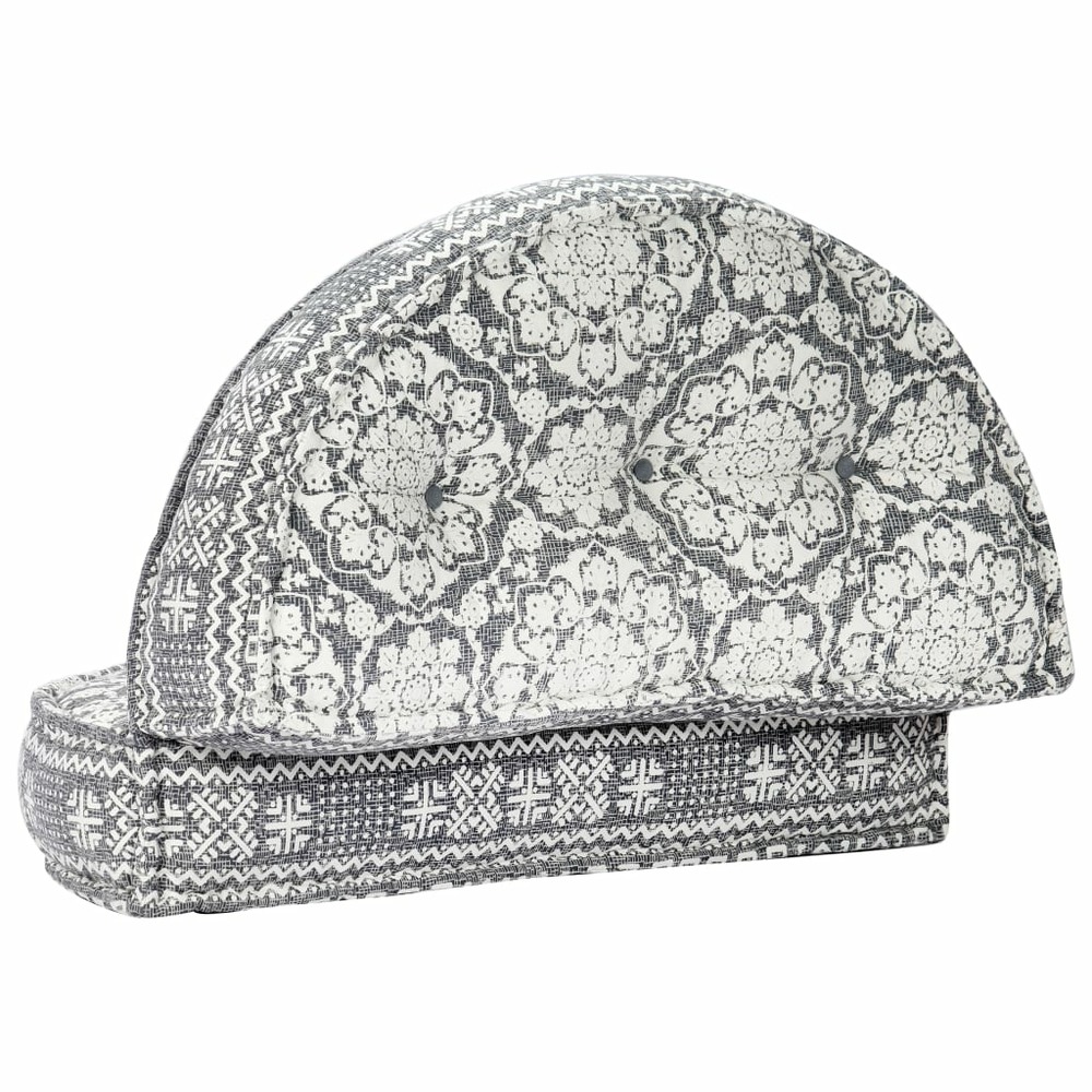 Pouf 100x20 cm gris clair tissu