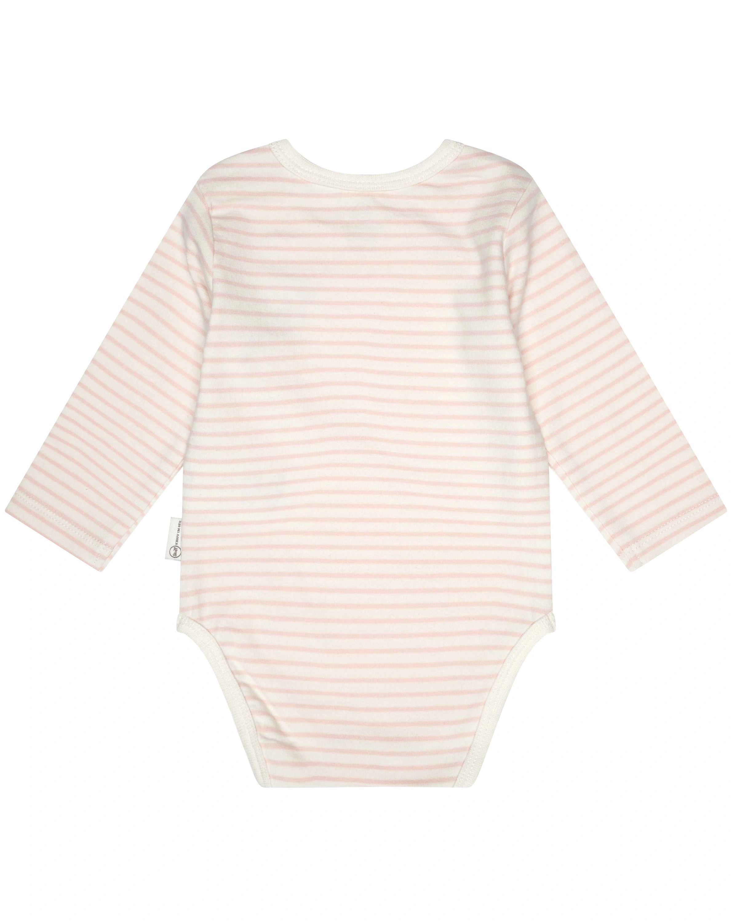 Langarm-Body SAGA geringelt in gardenia