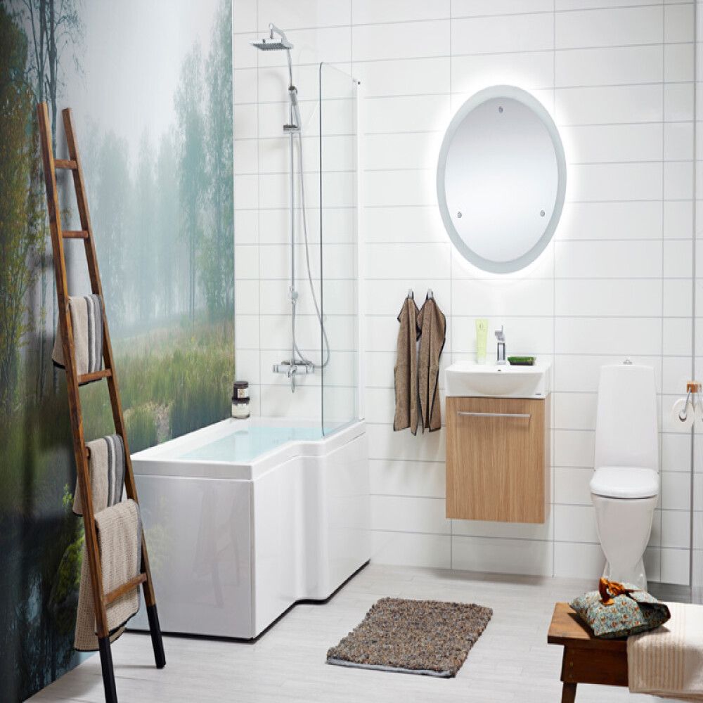 DUSJBADEKAR SVEDBERGS Z150HG 150X70/85 HØYRE MED GAVL