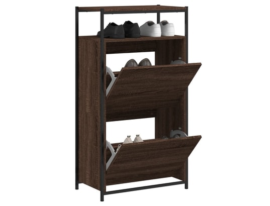 VIDAXL - Armoire à chaussures chêne marron 60x34x112cm bois d'ingénie...