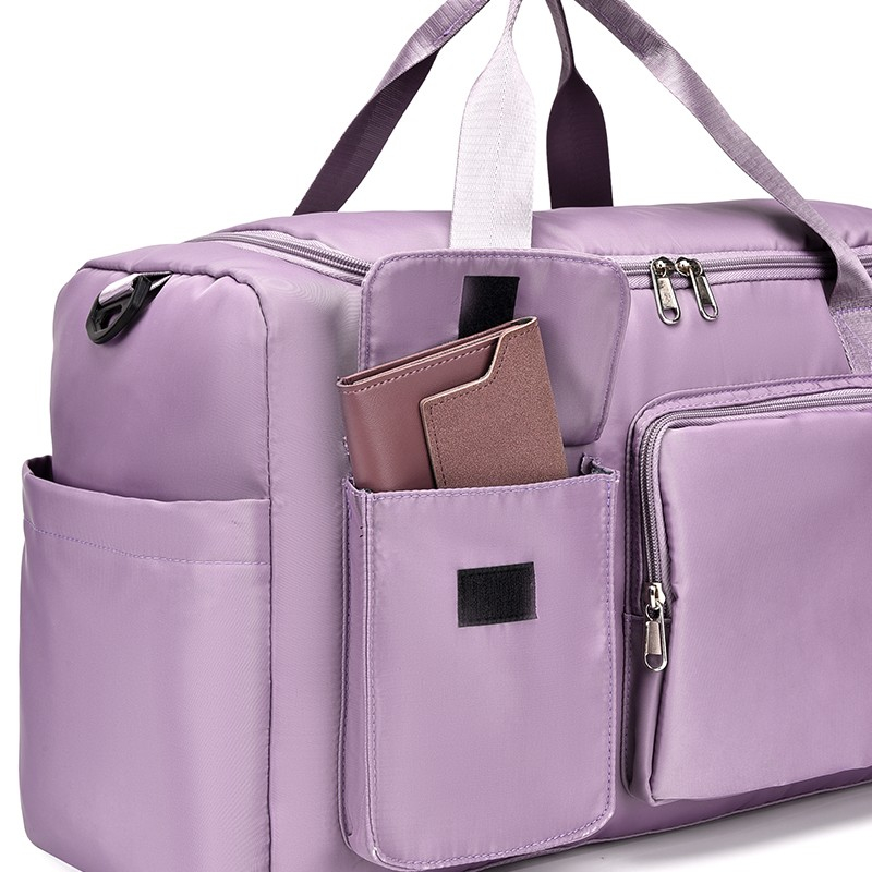 (45x20cm) Wasserabweisende Sporttasche Reise Tasche mit Schuh- / Nassfach - Pink