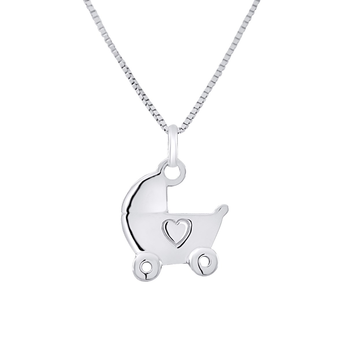 Pendentif POUSSETTE COEUR - Argent 925