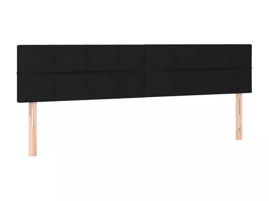 Sommier tapissier avec matelas et LED Noir 180x200 cm Tissu