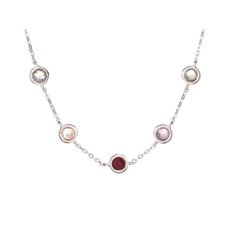 COLLIER ARGENT MULTICOLOR