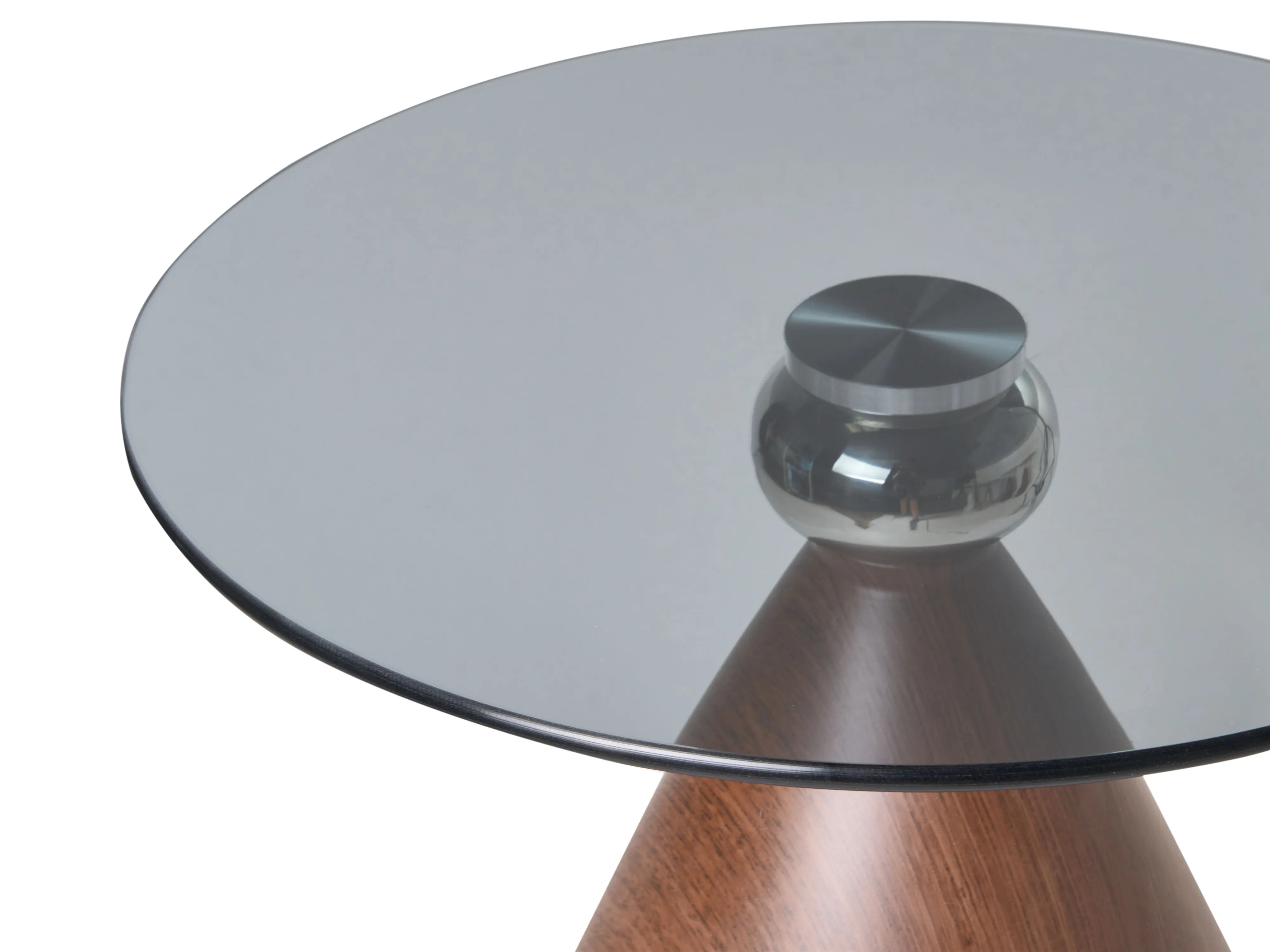 Bijzettafel CORELLA Veiligheidsglas Bruin/zwart