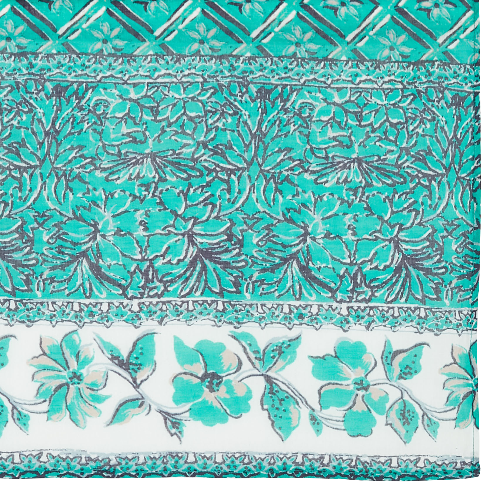 STEVIE - Foulard imprimé en coton | Vert