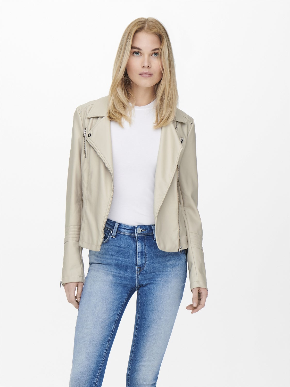 ONLGEMMA Kunstlederjacke Silver Lining