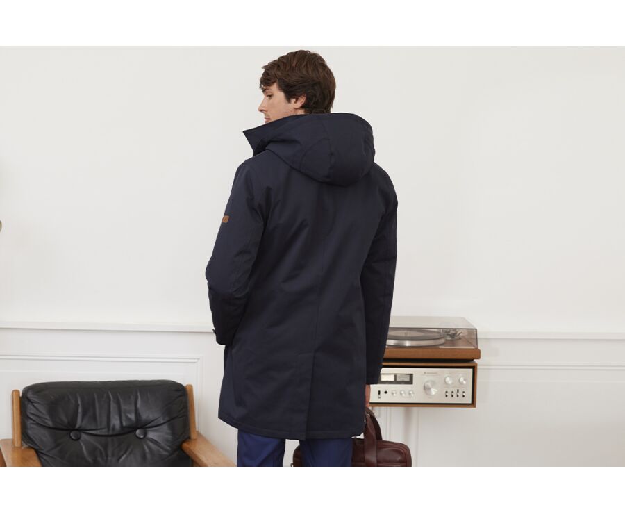 Trench homme Navy foncé matelassé - AURESTILDE