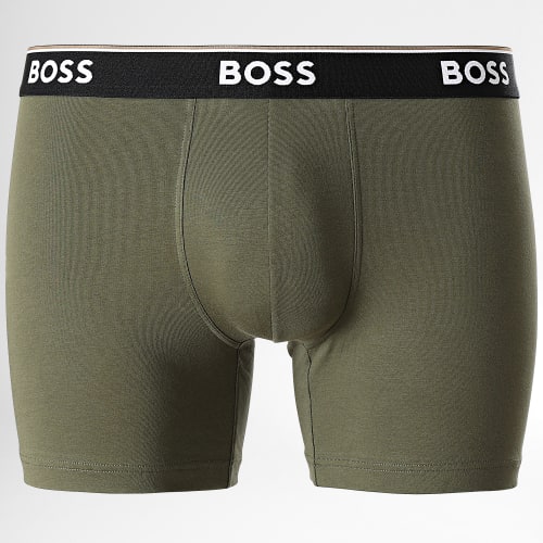 Lot De 3 Boxers 50495425 Noir Bleu Marine Vert Kaki
