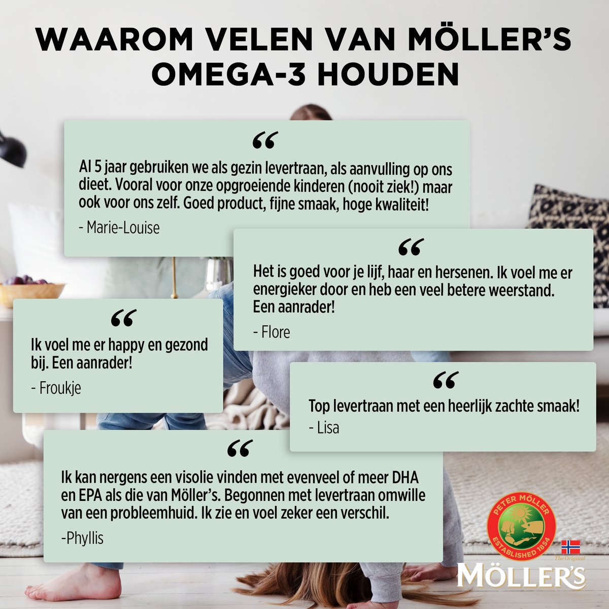 6x Mollers Omega-3 Levertraan Citroen (250 ml)