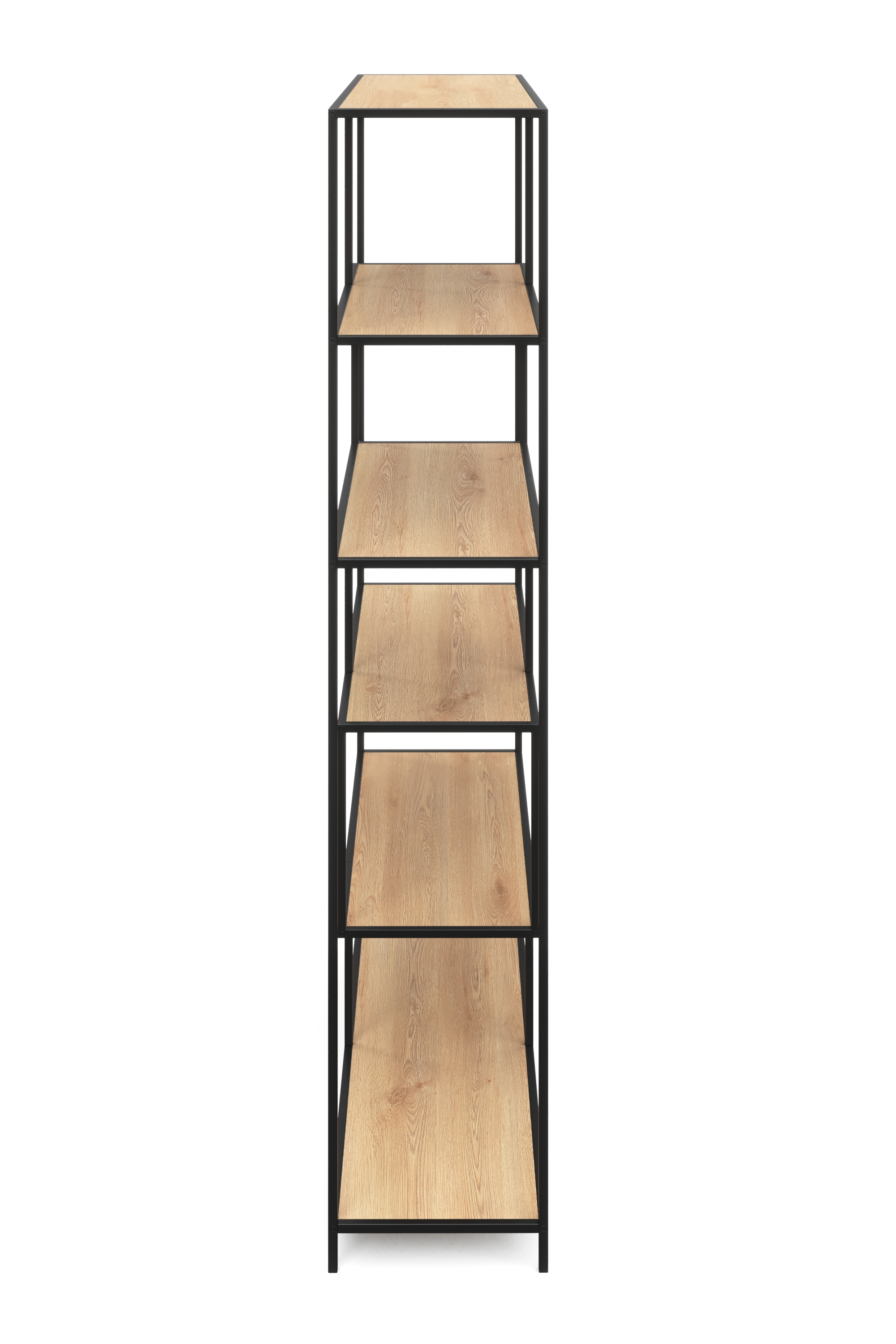 Bücherregal SEAFORD 117 x 185 cm braun/schwarz