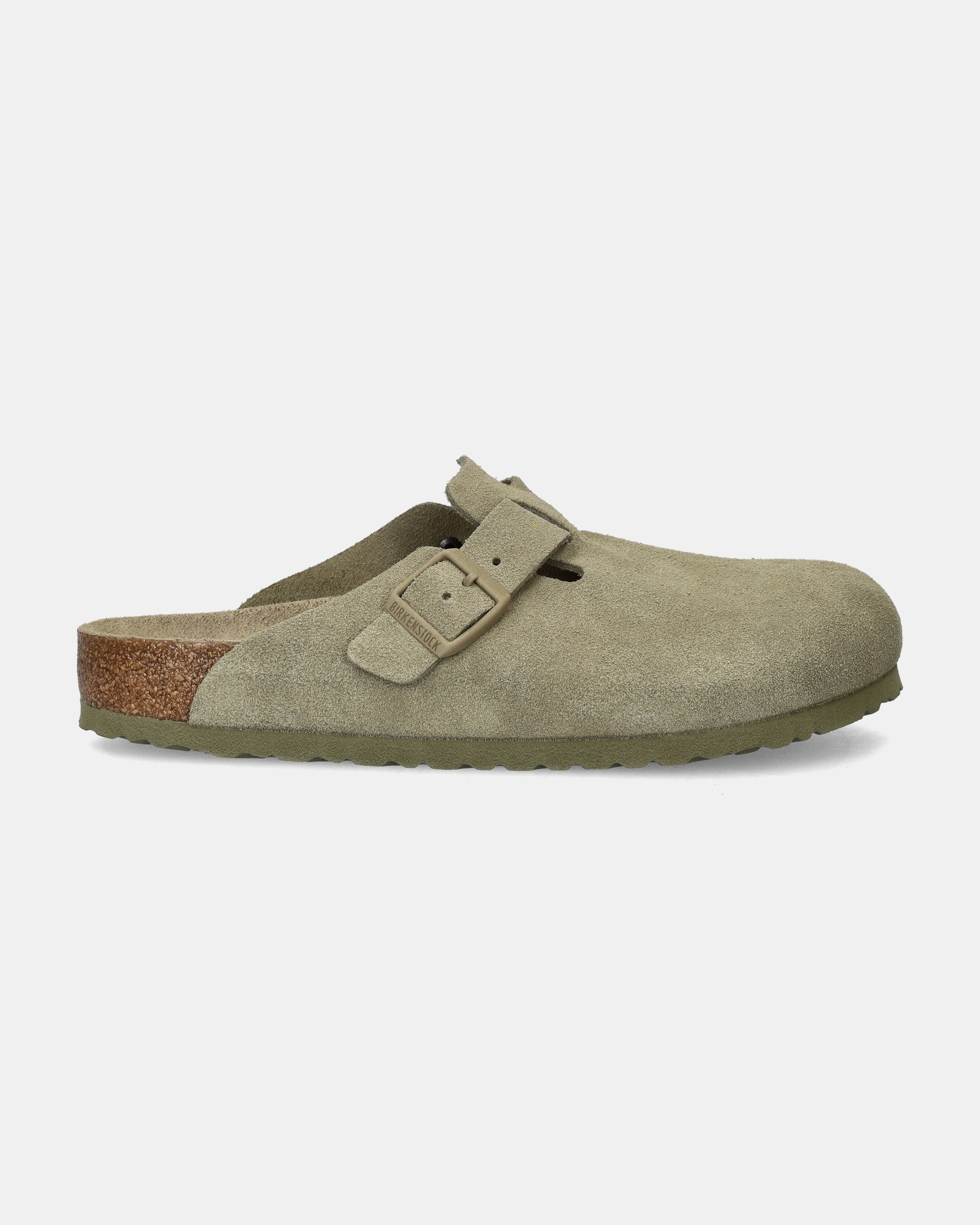 Birkenstock Boston Suède Sandalen  - bruin