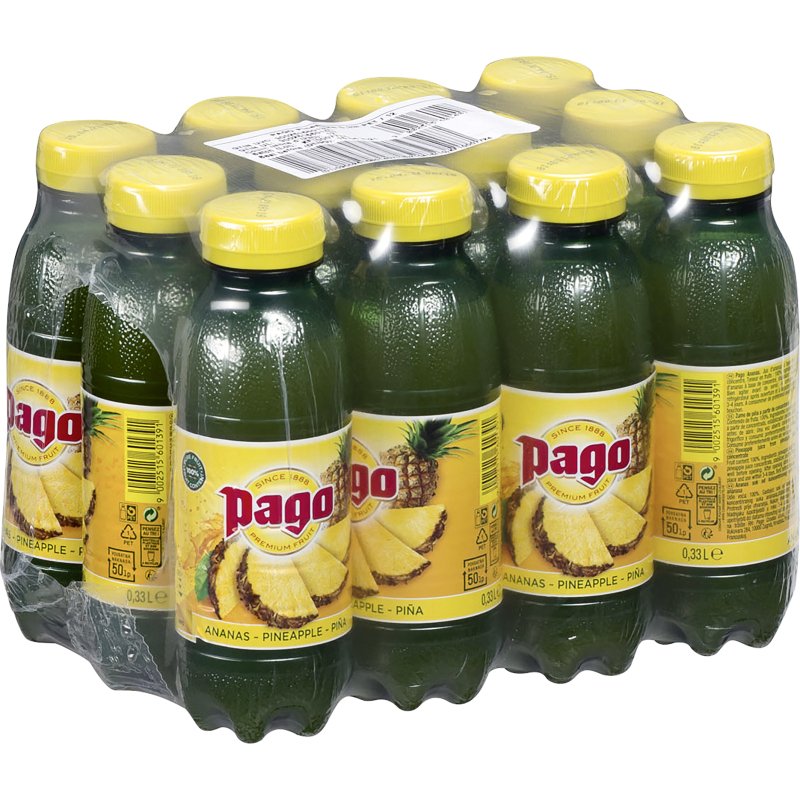 Jus d'ananas Pago - 33 cl -12 bouteilles