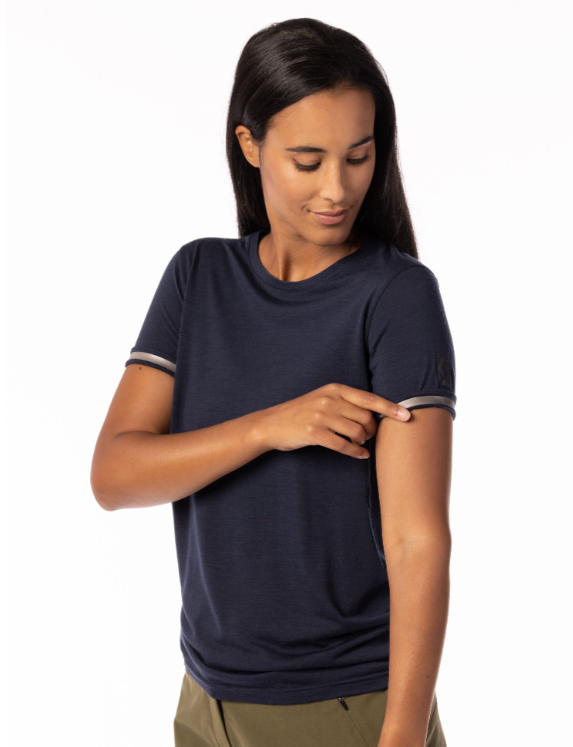 SCOTT Commuter Merino T-shirt til Kvinder, Mørkeblå