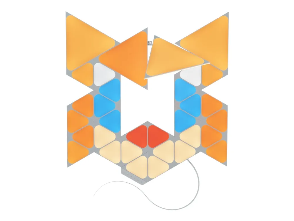Nanoleaf Shapes Starter Kit (Sonic Limited Edition) - Trådløst belysningssæt - LED x 32 - klasse G - RGBW-lys - 1200-6500 K - triangel
