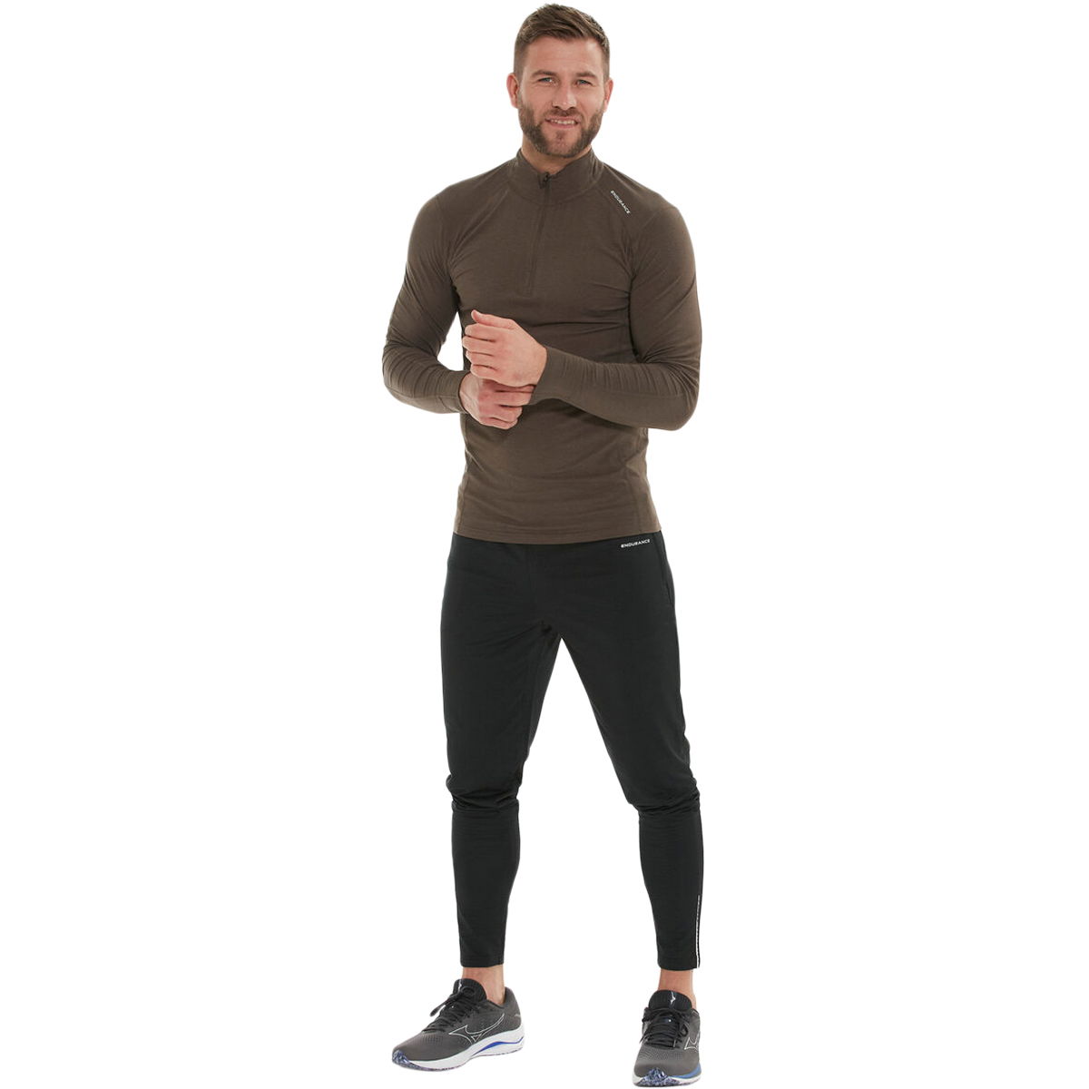 Endurance Lyee Bambus 1/2 Zip Merinould Midlayer Løbetrøje Herre