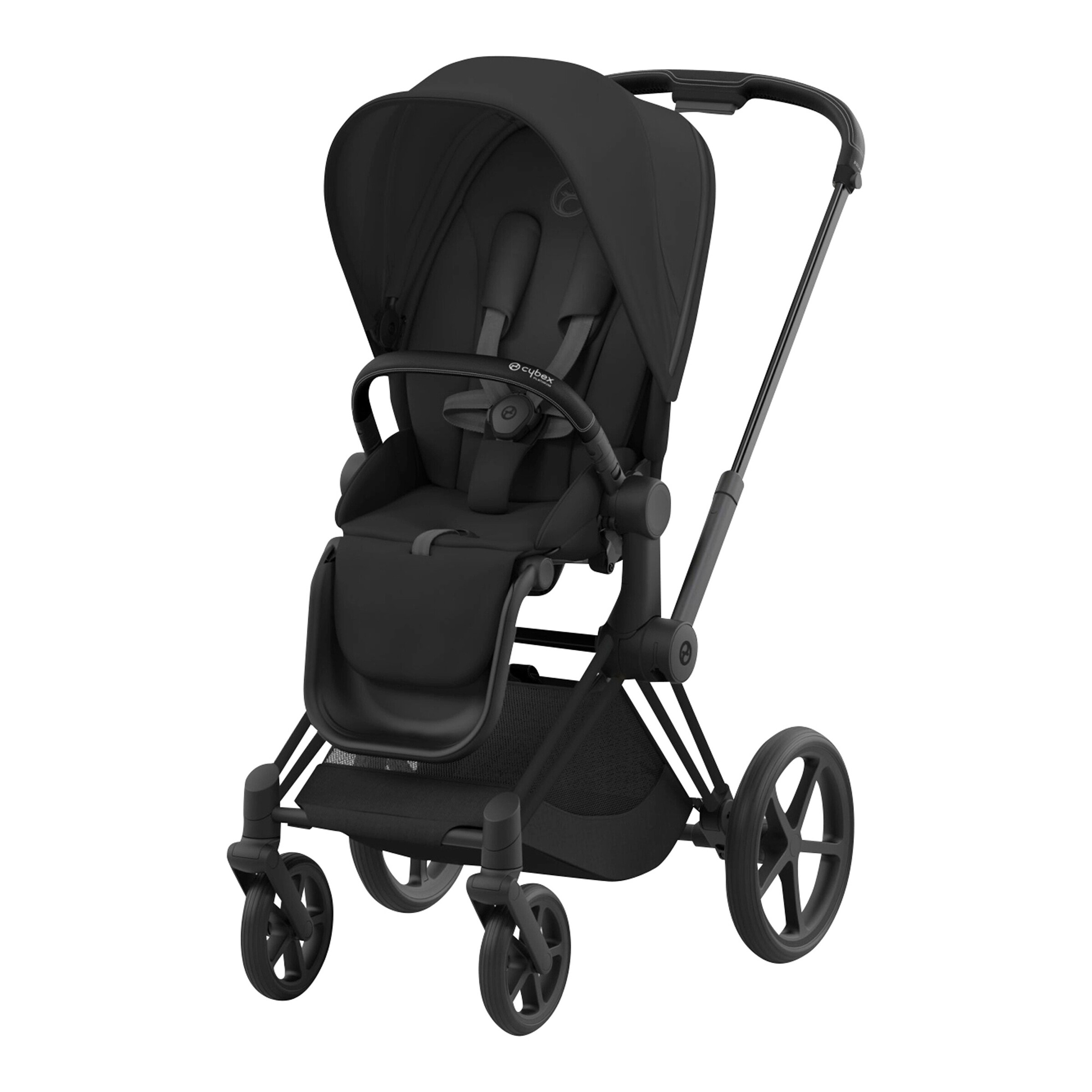 Cybex - PLATINUM Kombikinderwagen PRIAM Trio-Set inkl. Babyschale Cloud T i-Size matt black / sepia black